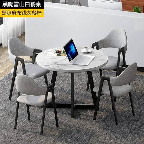 Round Set Dining Tables Living Room Retractable White Luxury Dining Tables Folding Space Savers Mesa Plegable Furniture WW50DT - GYLDNE GRÆNSE Gourmet Online Shop