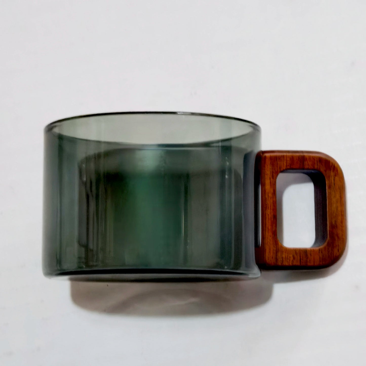 200 ml frisch gemahlene gerade Glas-Kaffeetasse mit Holztablettlöffel hitzebeständige Frühstücksmilch-Teetasse Amerikanische Kaffeetasse - GYLDNE GRÆNSE Gourmet Online Shop
