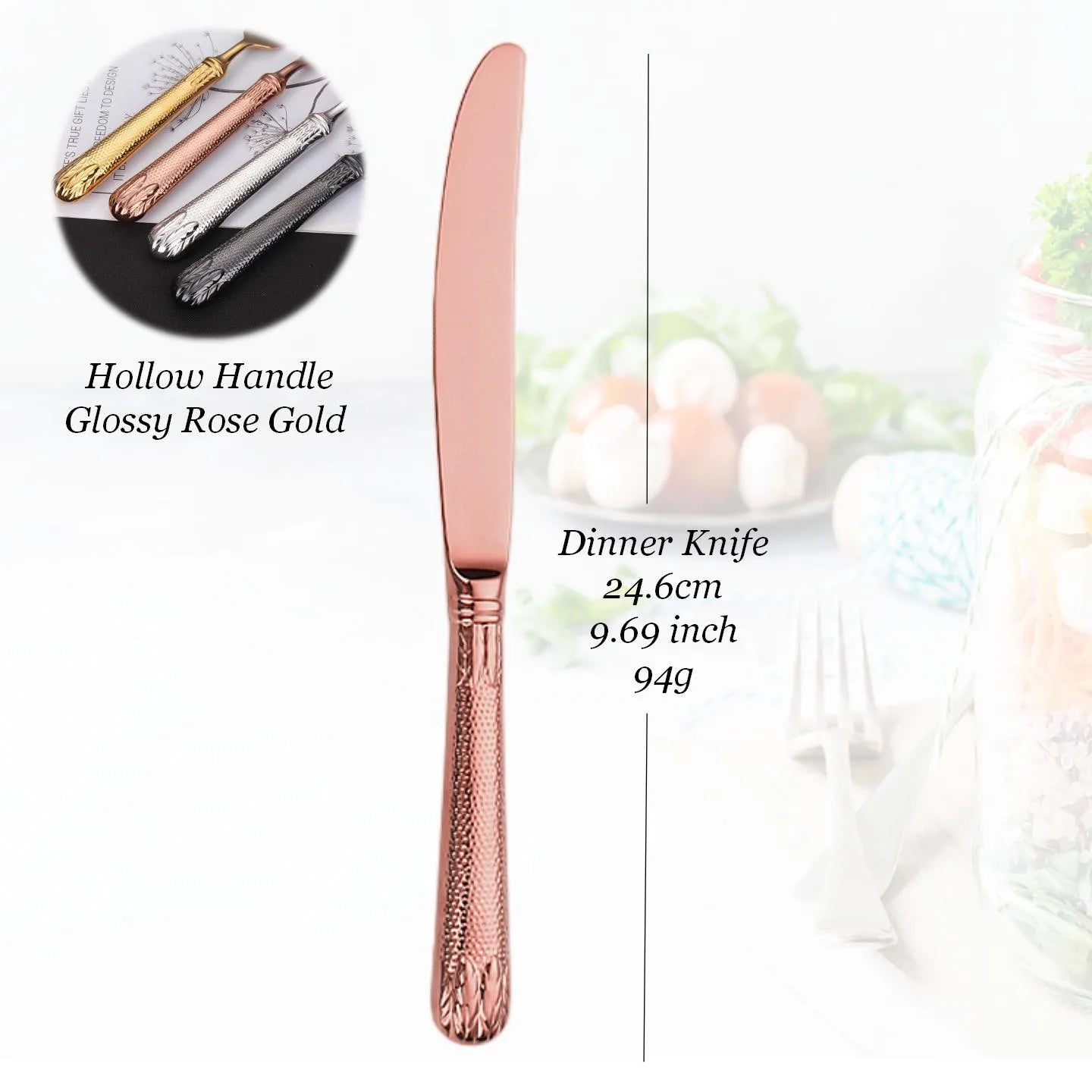 Edelstahl-Besteckset, Besteck mit hohlem Griff, gefertigt von höchster Qualität, 18-10, Luxus-Silberbesteck für die Hochzeit - GYLDNE GRÆNSE Gourmet Online Shop