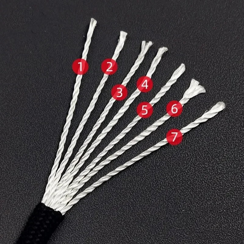 7-Core 550 Paracord Seil 5 15 30 m Durchmesser 4 mm Schnur für Outdoor Camping Survival Lanyard Fallschirm Wanderzelt Zubehör