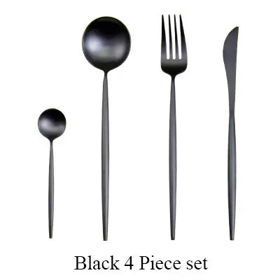Mattgold 18/10 Edelstahl Luxus Besteck Geschirr Geschirr Messer Löffel Gabel Essstäbchen Besteck Set Spülmaschinenfest - GYLDNE GRÆNSE Gourmet Online Shop