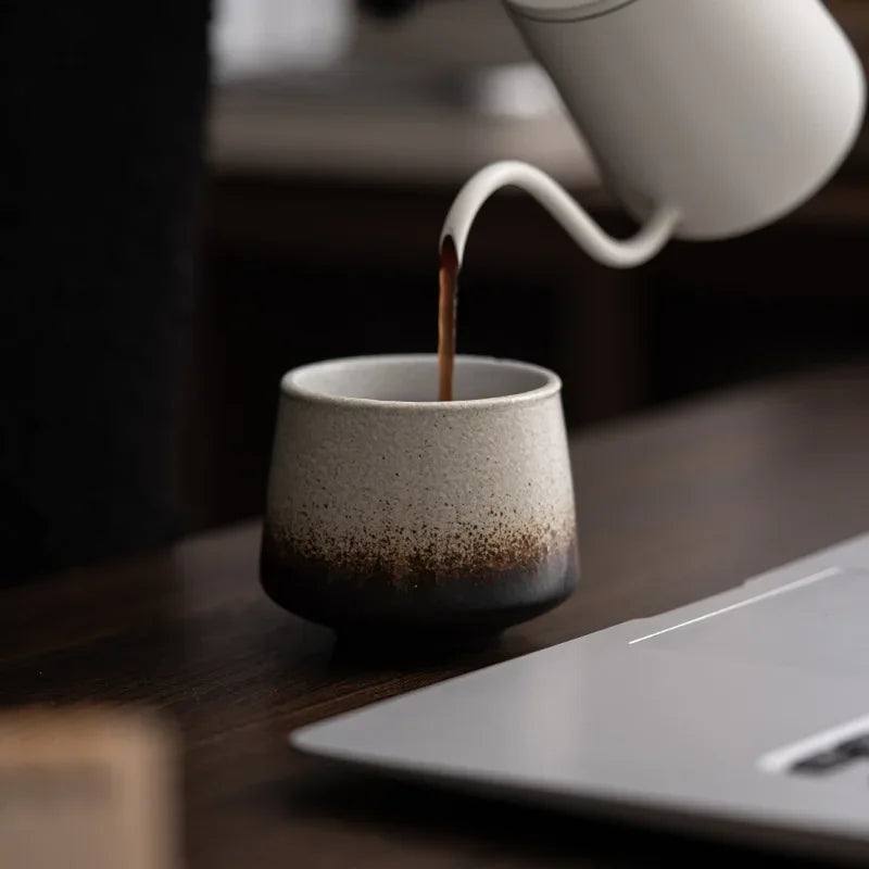 Retro Teetasse Ofen Transformation Keramik Kaffeetasse Haushalt Wasserschale Rohe Keramik Kreatives Büro Trinkgeschirr 200ML - GYLDNE GRÆNSE Gourmet Online Shop