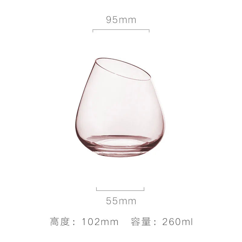 Französisch Rosa Flamingo Rotwein Gläser Set Kristallglas Kelch Kreativ Schrägmund Konkaver Boden Champagner Weinbecher Blau - GYLDNE GRÆNSE Gourmet Online Shop
