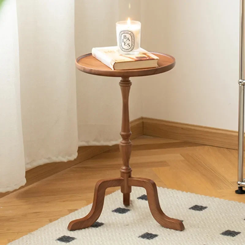 Massivholz Wohnzimmertisch Retro Multifunktions Runder Tisch Haushalt Nachttisch Kleiner Teetisch Multifunktion - GYLDNE GRÆNSE Gourmet Online Shop
