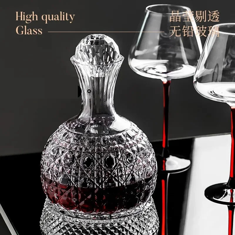 Kristallglasbecher für Wein, Rotationsbecher, Weinbelüfter, Dekanter, Gläser, Becher, kreative Geschenke, 1500ml Haushaltstrinkgeschirr - GYLDNE GRÆNSE Gourmet Online Shop
