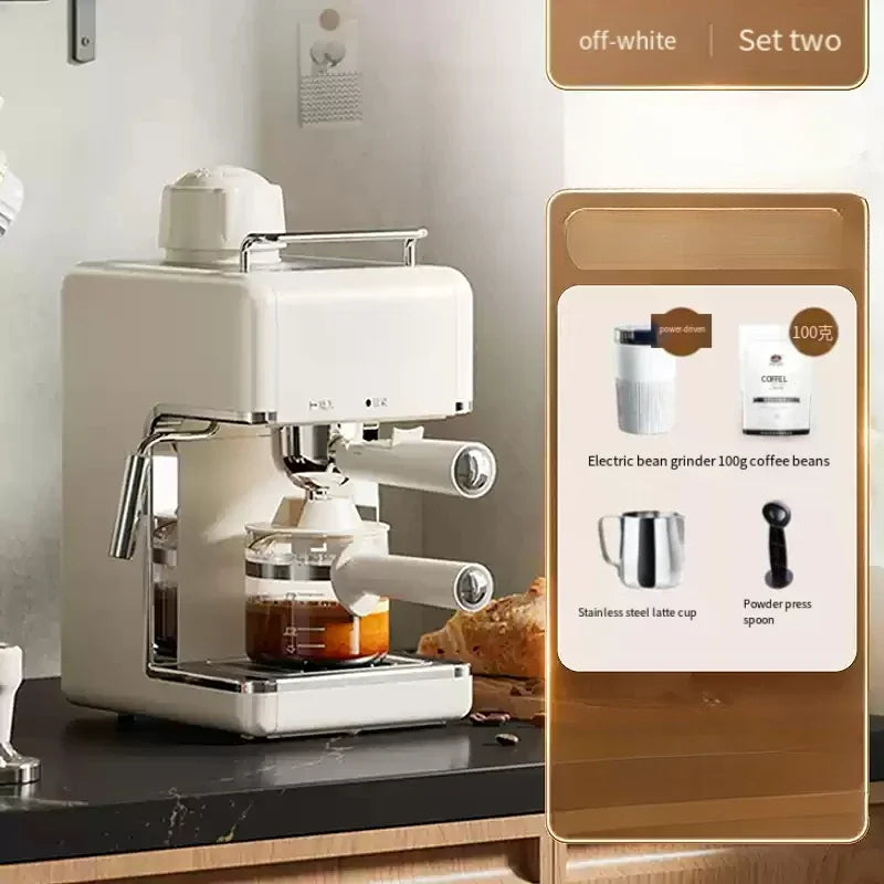 EA39 Kaffeemaschine Kleiner Haushalt Italienischer Latte Milchschaum Halbautomatisch Elektrisches Bohnenmahlen Büro Schlafsaal - GYLDNE GRÆNSE Gourmet Online Shop