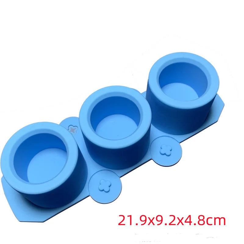 Runde Beton Kerzenglas Silikonform Diy handgemachte Sukkulente Zement Pflanzgefäß Harz Silikonform Gips Aufbewahrungsbox Wohnkultur - GYLDNE GRÆNSE Gourmet Online Shop