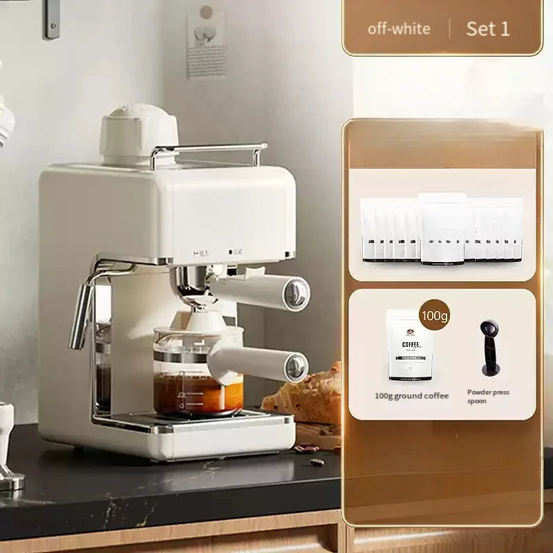 EA39 Kaffeemaschine Kleiner Haushalt Italienischer Latte Milchschaum Halbautomatisch Elektrisches Bohnenmahlen Büro Schlafsaal - GYLDNE GRÆNSE Gourmet Online Shop