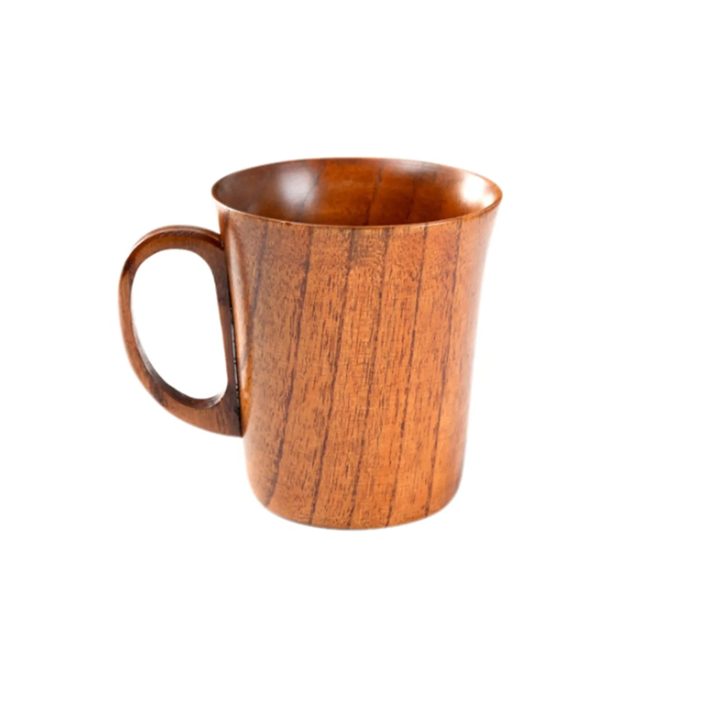 Hölzerne große Bauchtassen handgemachte Holztassen mit Griff Bier Teebecher Kaffee Milch Wassertasse Küche Bar Trinkgeschirr Geschenke - GYLDNE GRÆNSE Gourmet Online Shop