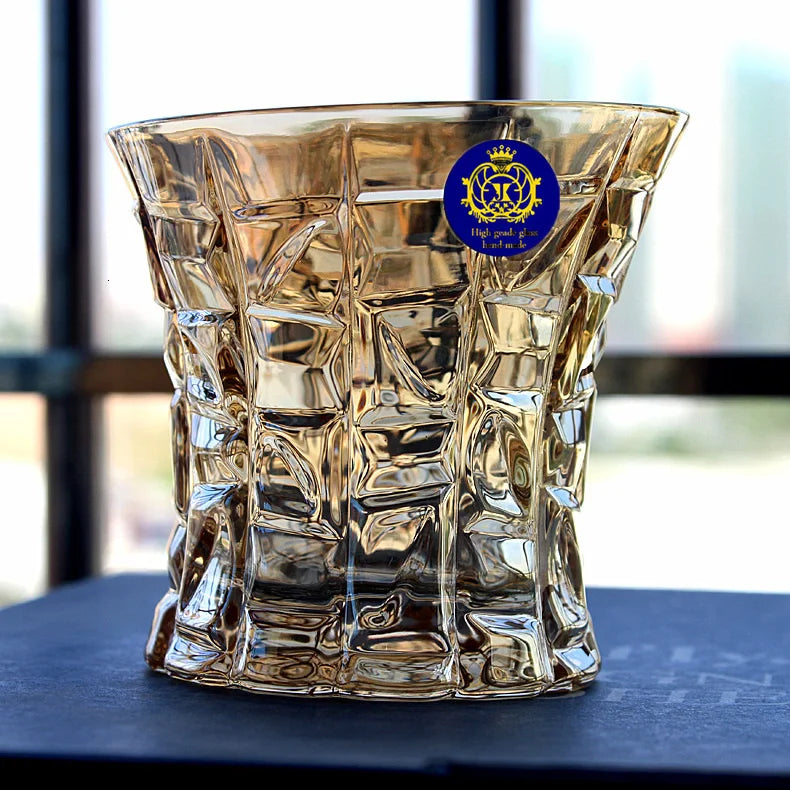 Goldener Kristall Whisky Gläser Europäischer Stil Luxuriös Haus Wein Gläser Glitzernder XO Chivas Cognac Brandy Snifters Bierkrug - GYLDNE GRÆNSE Gourmet Online Shop