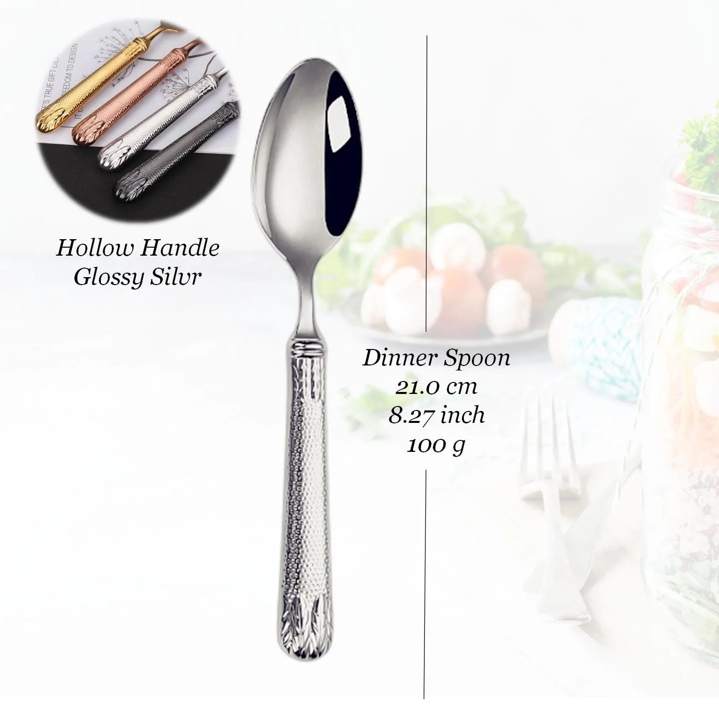 Edelstahl-Besteckset, Besteck mit hohlem Griff, gefertigt von höchster Qualität, 18-10, Luxus-Silberbesteck für die Hochzeit - GYLDNE GRÆNSE Gourmet Online Shop