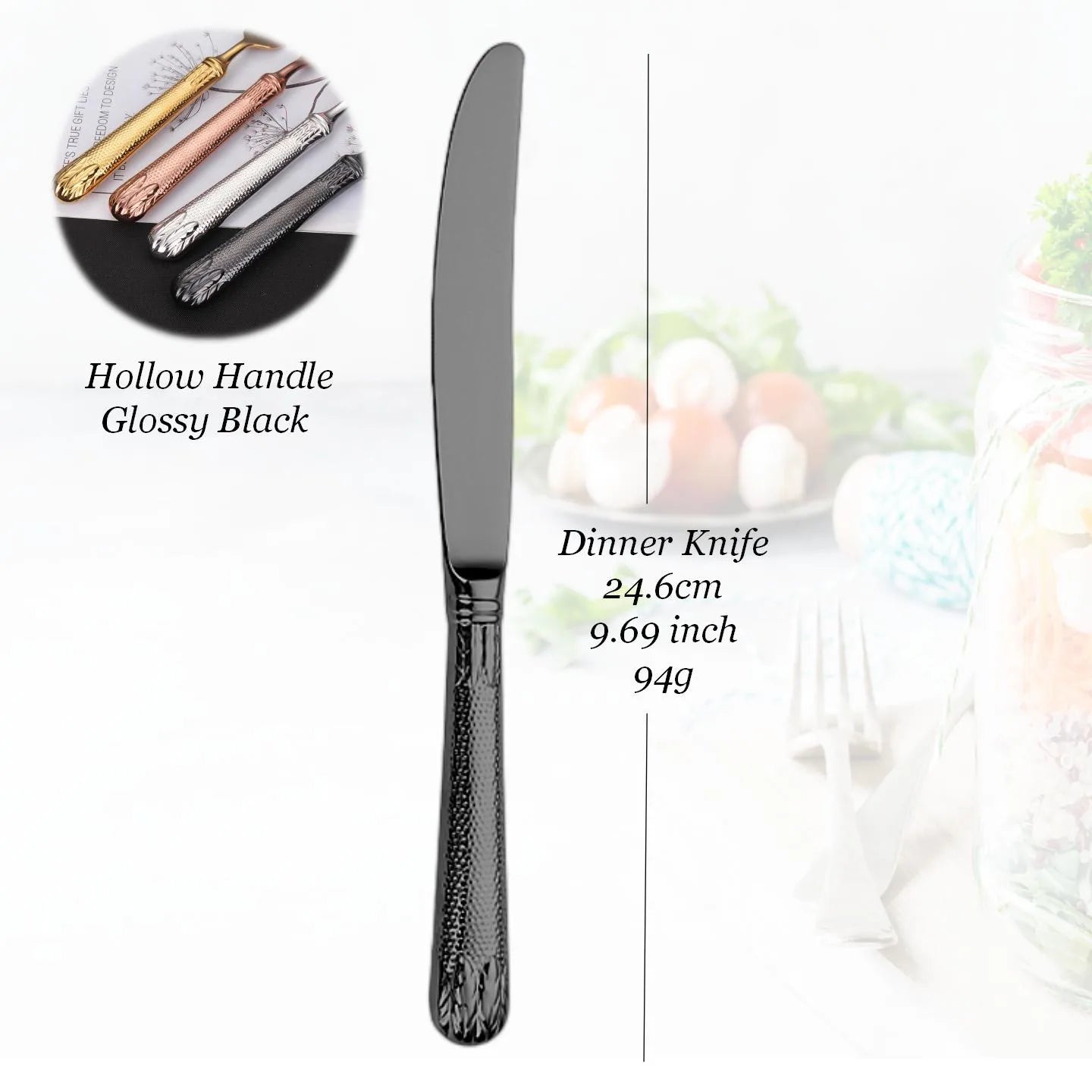 Edelstahl-Besteckset, Besteck mit hohlem Griff, gefertigt von höchster Qualität, 18-10, Luxus-Silberbesteck für die Hochzeit - GYLDNE GRÆNSE Gourmet Online Shop