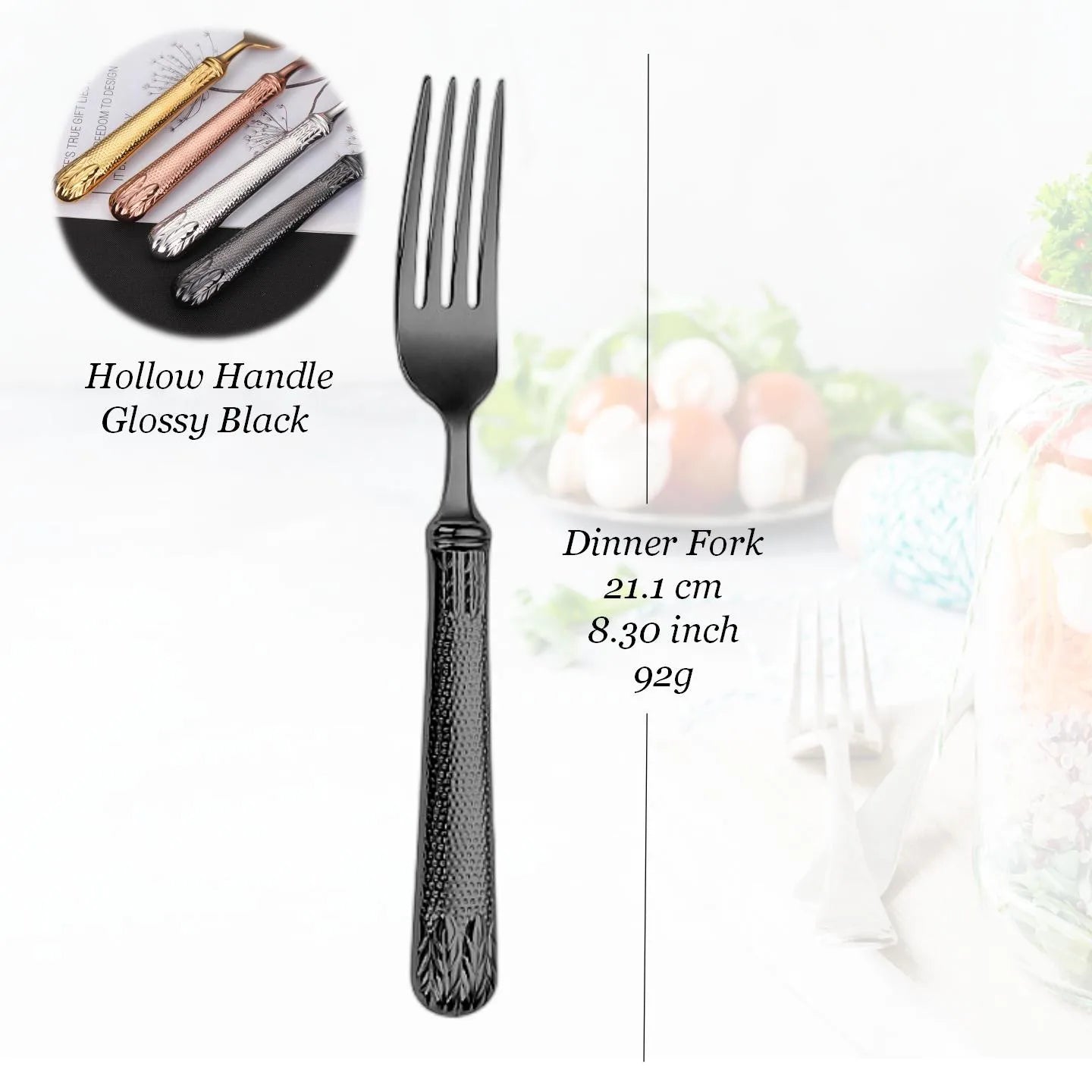 Edelstahl-Besteckset, Besteck mit hohlem Griff, gefertigt von höchster Qualität, 18-10, Luxus-Silberbesteck für die Hochzeit - GYLDNE GRÆNSE Gourmet Online Shop