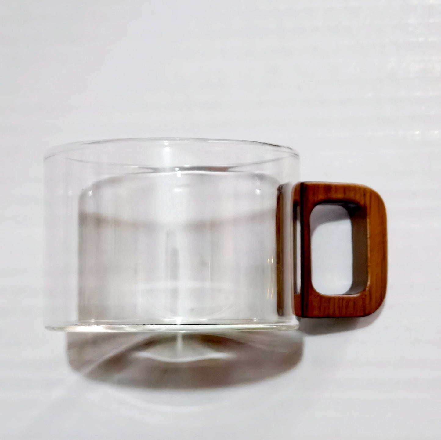 200 ml frisch gemahlene gerade Glas-Kaffeetasse mit Holztablettlöffel hitzebeständige Frühstücksmilch-Teetasse Amerikanische Kaffeetasse - GYLDNE GRÆNSE Gourmet Online Shop