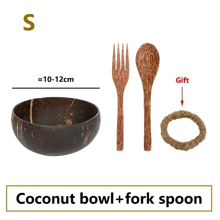 Natural Coconut Bowl Wooden Handmade Coconut Bowls for Eating Tableware - GYLDNE GRÆNSE Gourmet Online Shop