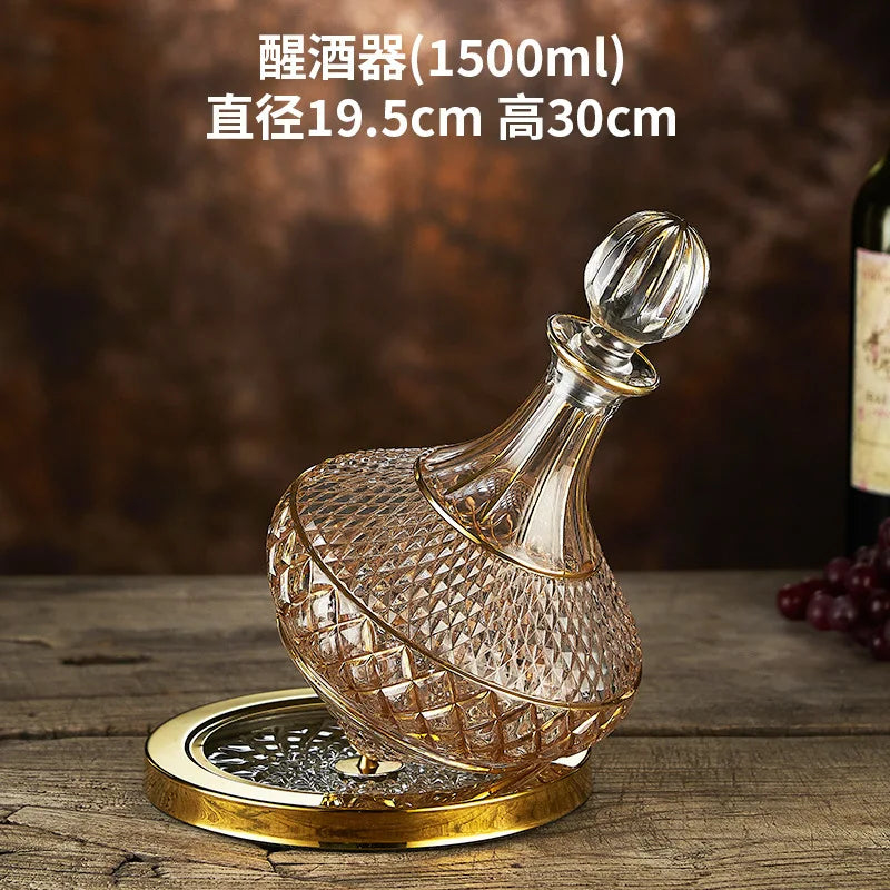 Europäisches kreatives Kristallglas-Set, goldene Weintassen, kreativer Dekanter, einfacher Haushalt, handgefertigtes Weinglas-Set - GYLDNE GRÆNSE Gourmet Online Shop