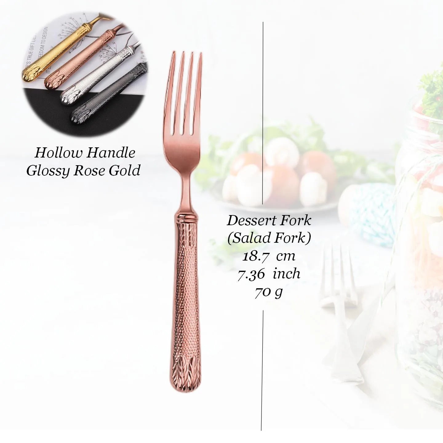 Edelstahl-Besteckset, Besteck mit hohlem Griff, gefertigt von höchster Qualität, 18-10, Luxus-Silberbesteck für die Hochzeit - GYLDNE GRÆNSE Gourmet Online Shop