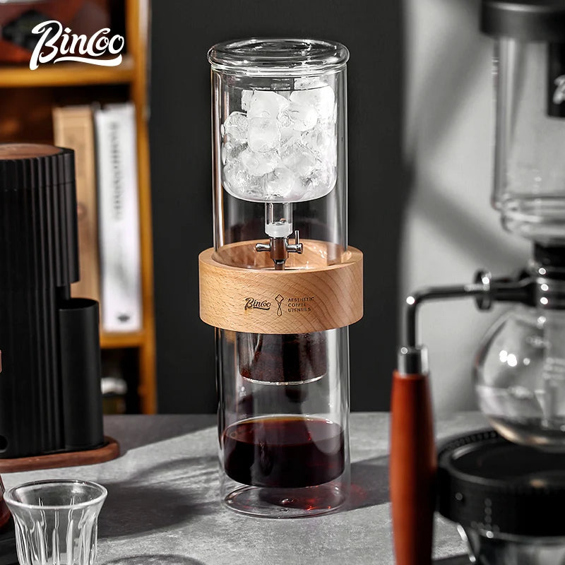 Glas Eis Tropfen Cold Brew Kaffeekanne Tragbare Eiskalte Trinkkaffeemaschine Heimküche Verwendung Gießen über Wasserkocher Abnehmbare Reinigung - GYLDNE GRÆNSE Gourmet Online Shop