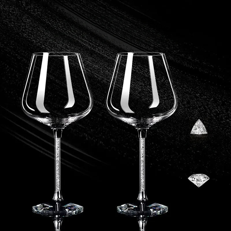 2pcs Leichte Luxus High-End Kristalltasse Rotwein Glas Set Hohes Glas Party Wein Glas Trinkgläser für ChampagnerFlöte - GYLDNE GRÆNSE Gourmet Online Shop