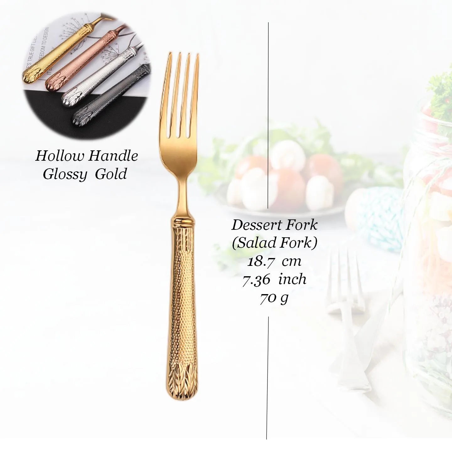 Edelstahl-Besteckset, Besteck mit hohlem Griff, gefertigt von höchster Qualität, 18-10, Luxus-Silberbesteck für die Hochzeit - GYLDNE GRÆNSE Gourmet Online Shop