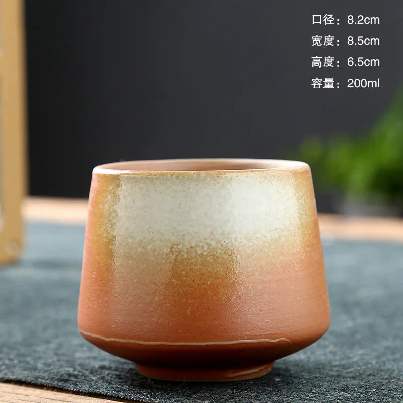 Retro Teetasse Ofen Transformation Keramik Kaffeetasse Haushalt Wasserschale Rohe Keramik Kreatives Büro Trinkgeschirr 200ML - GYLDNE GRÆNSE Gourmet Online Shop