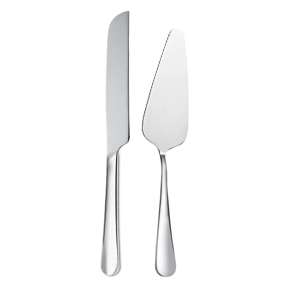 Personalisiertes Edelstahl Hochzeit Kuchen Messer Set Custom Name Kuchen Dekoration Geschirr Messer und Gabel Braut Party Geschenk - GYLDNE GRÆNSE Gourmet Online Shop