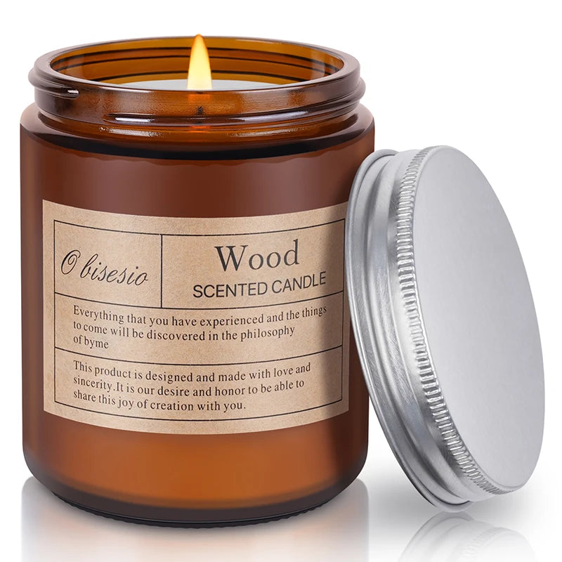 Obisesio Duftkerze Aromatherapie-Kerze für Zuhause Duftende Sojakerze Kaffee/Zitrone/Holz/Lavendel Kerze für Zuhause Frauen Männer - GYLDNE GRÆNSE Gourmet Online Shop