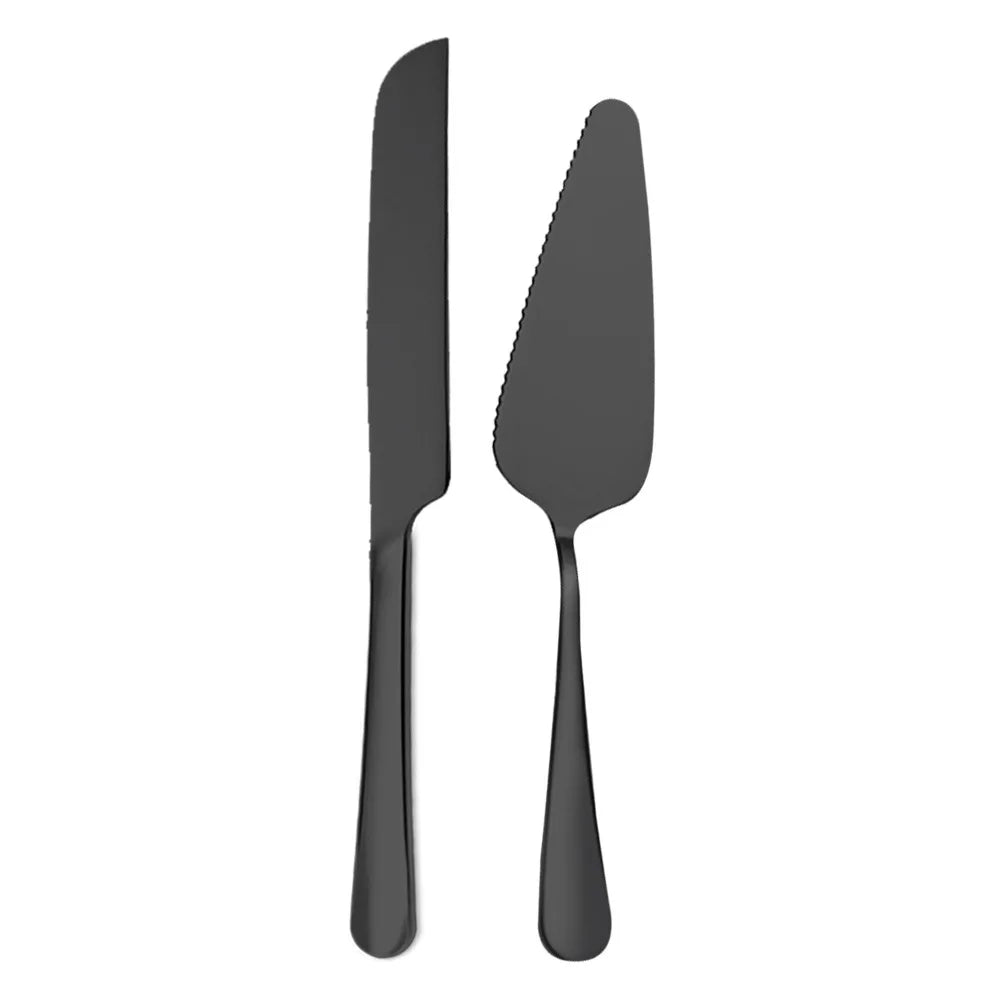 Personalisiertes Edelstahl Hochzeit Kuchen Messer Set Custom Name Kuchen Dekoration Geschirr Messer und Gabel Braut Party Geschenk - GYLDNE GRÆNSE Gourmet Online Shop