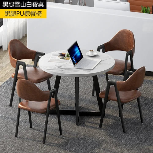 Round Set Dining Tables Living Room Retractable White Luxury Dining Tables Folding Space Savers Mesa Plegable Furniture WW50DT - GYLDNE GRÆNSE Gourmet Online Shop