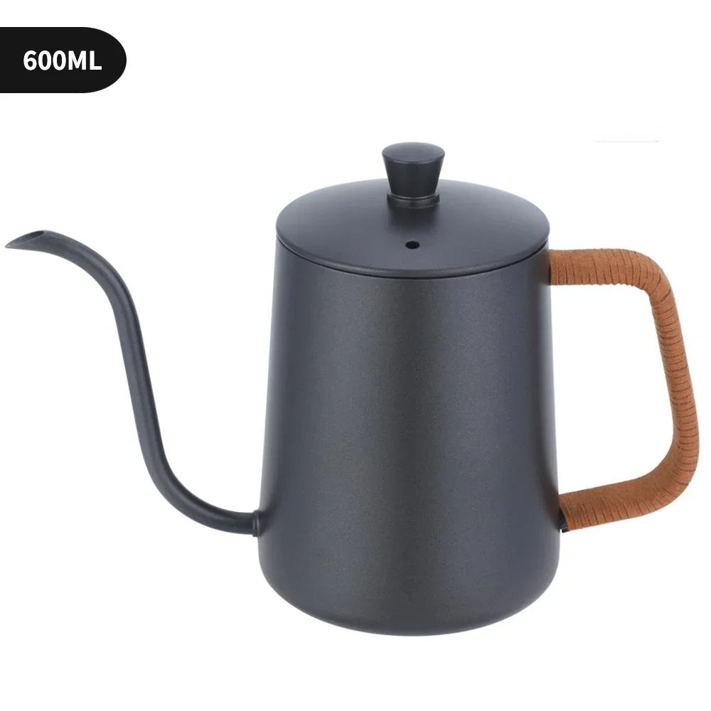 Cafeteira Tropfkaffeekanne 600ml Expresso Tropfkessel Edelstahlgriff Langer Schwanenhals Auslauf Tropfkessel Kaffee Teekanne Vintage - GYLDNE GRÆNSE Gourmet Online Shop
