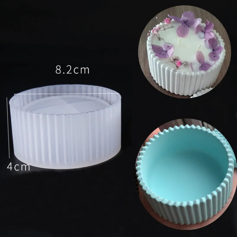Runde Beton Kerzenglas Silikonform Diy handgemachte Sukkulente Zement Pflanzgefäß Harz Silikonform Gips Aufbewahrungsbox Wohnkultur - GYLDNE GRÆNSE Gourmet Online Shop