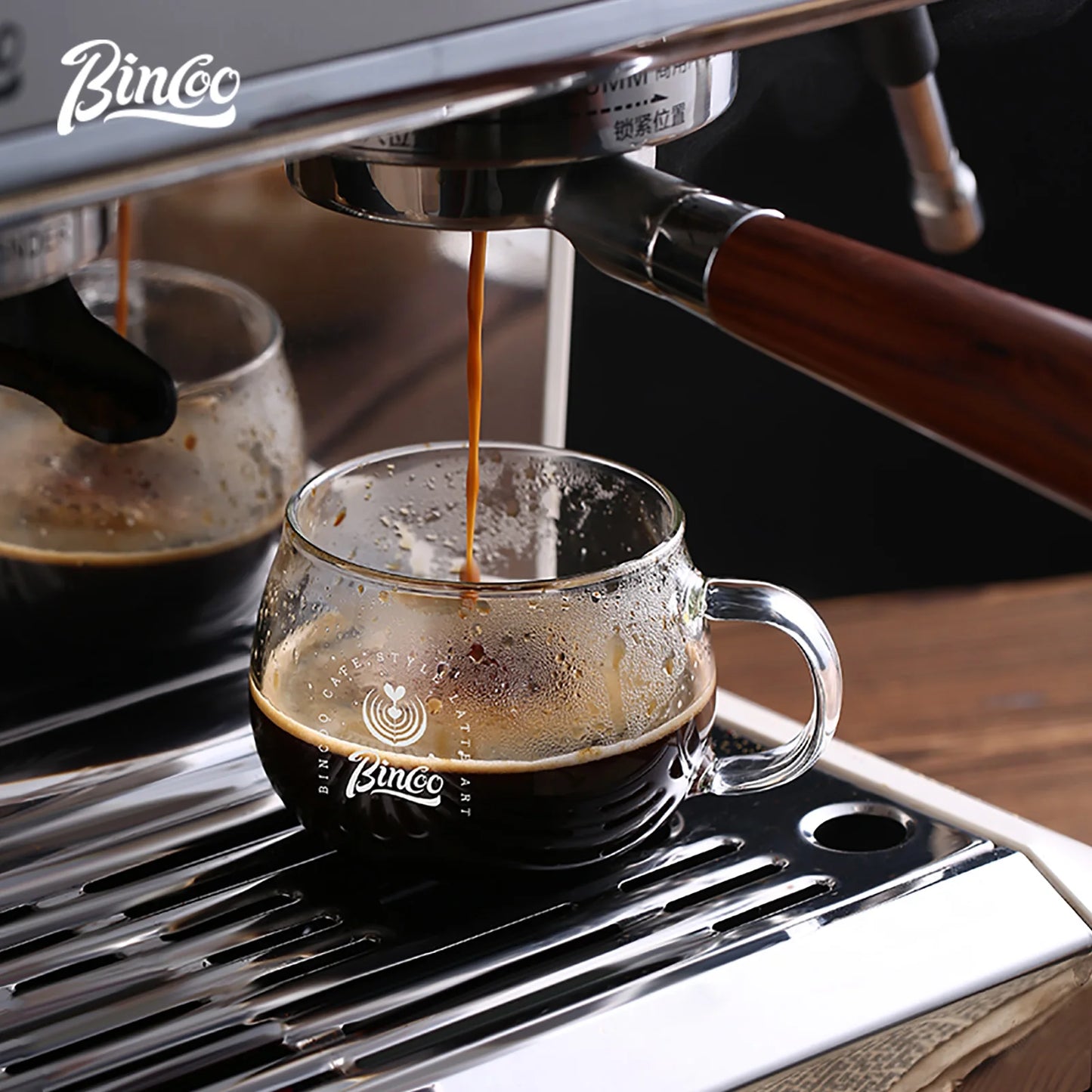 Bincoo 280ml Hitzebeständiger Becher aus hochborosilikatfarbenem Glas Kaffeetasse mit Griff Büro Tee Milch Wasser Tasse Klare Tassen Espressobecher - GYLDNE GRÆNSE Gourmet Online Shop