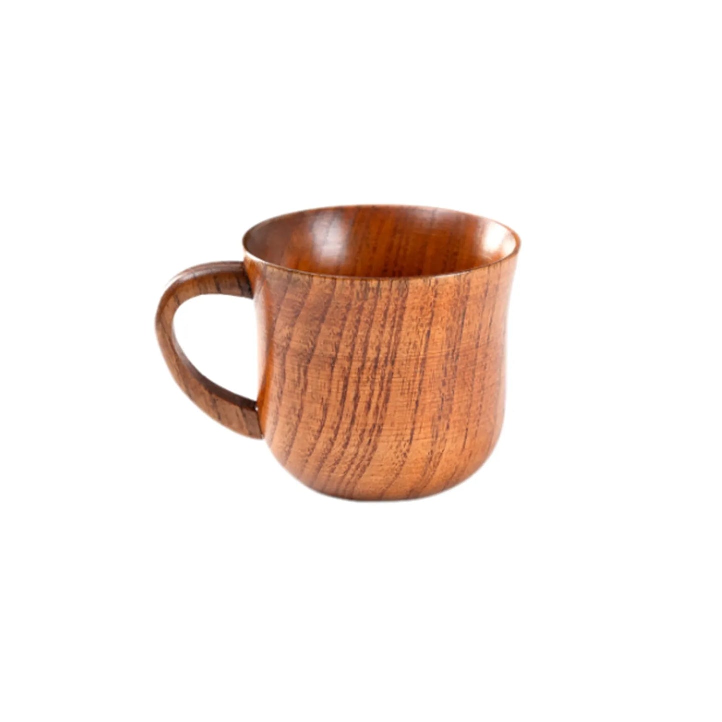 Hölzerne große Bauchtassen handgemachte Holztassen mit Griff Bier Teebecher Kaffee Milch Wassertasse Küche Bar Trinkgeschirr Geschenke - GYLDNE GRÆNSE Gourmet Online Shop