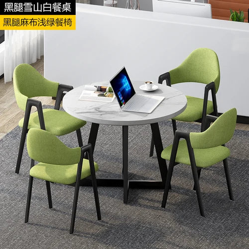 Round Set Dining Tables Living Room Retractable White Luxury Dining Tables Folding Space Savers Mesa Plegable Furniture WW50DT - GYLDNE GRÆNSE Gourmet Online Shop