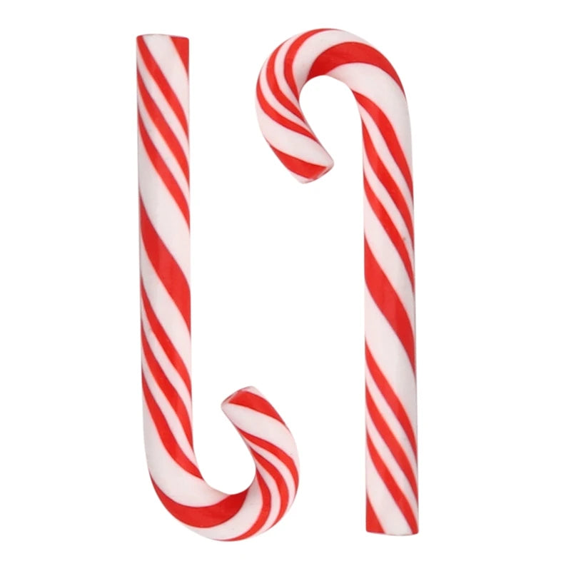 100 Stücke Rot Und Weiß Handgemachte Weihnachten Zuckerstange Kawaii Miniatur Lebensmittel Puppenhaus Home Decor - GYLDNE GRÆNSE Gourmet Online Shop