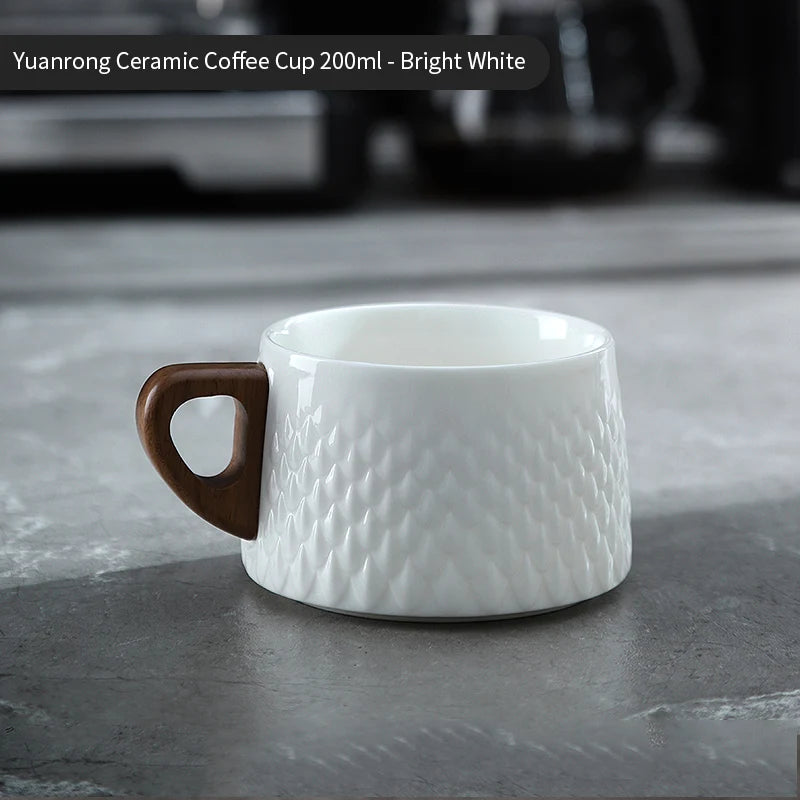 Bincoo Espresso Becher 200/350ml Keramik Kaffeetasse und Untertasse Professionelles Zuhause Barista Latte Art Becher Exquisites Küchenzubehör - GYLDNE GRÆNSE Gourmet Online Shop