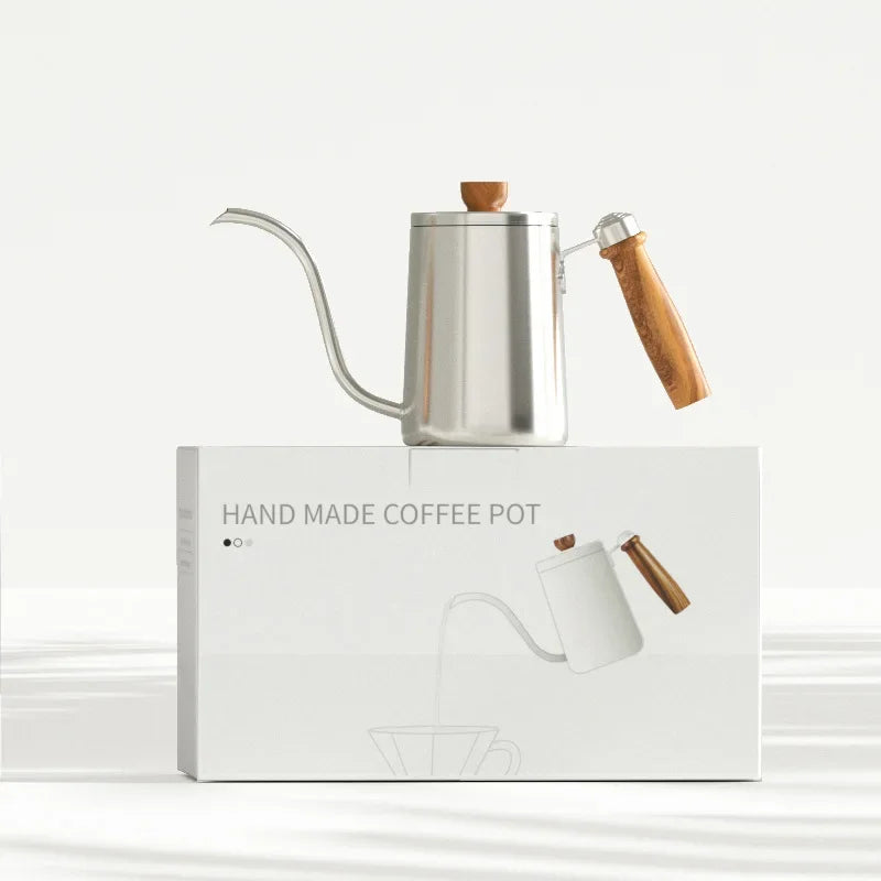 Cafeteira Tropfkaffeekanne 600ml Expresso Tropfkessel Edelstahlgriff Langer Schwanenhals Auslauf Tropfkessel Kaffee Teekanne Vintage - GYLDNE GRÆNSE Gourmet Online Shop