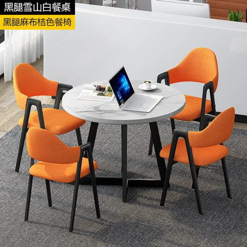 Round Set Dining Tables Living Room Retractable White Luxury Dining Tables Folding Space Savers Mesa Plegable Furniture WW50DT - GYLDNE GRÆNSE Gourmet Online Shop