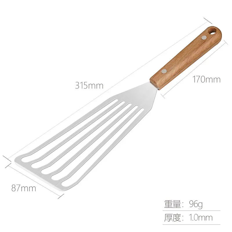 Edelstahl Fischspatel Küche Braten Pfannenwender Steak Pfannenwender Teppanyaki Werkzeug Aal Pfannenwender Mehrzweckpfannenwender - GYLDNE GRÆNSE Gourmet Online Shop