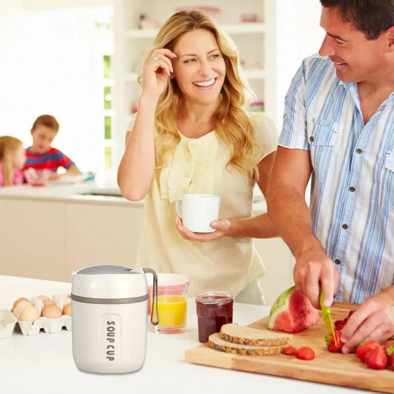 Thermobehälter für heiße Speisen Isolierter Lebensmittelbehälter aus Edelstahl Wiederverwendbarer Lunchbox-Behälter Großer isolierter Snack - GYLDNE GRÆNSE Gourmet Online Shop