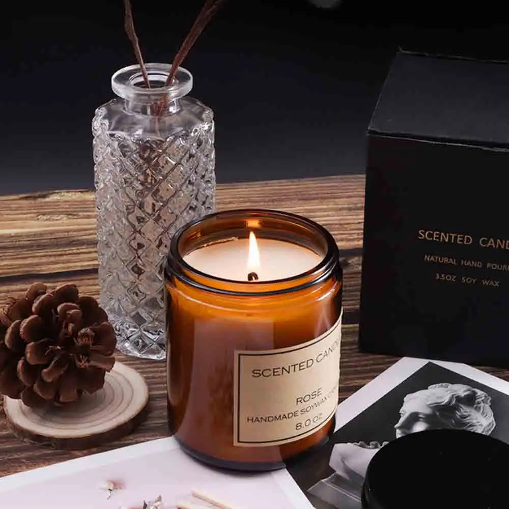 Duftkerzen Rauchfrei Soja Kerze Ätherisches Öl Aromatische Kerze Luxus Dekoration Kerze Hochzeit Geschenke Party Home Decoration - GYLDNE GRÆNSE Gourmet Online Shop