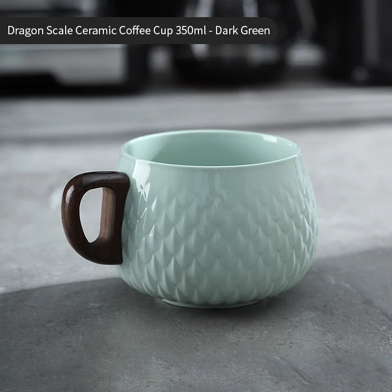 Bincoo Espresso Becher 200/350ml Keramik Kaffeetasse und Untertasse Professionelles Zuhause Barista Latte Art Becher Exquisites Küchenzubehör - GYLDNE GRÆNSE Gourmet Online Shop