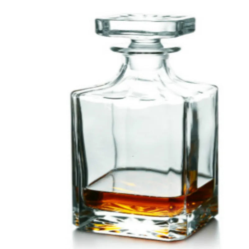 500-800Ml Elegante Whisky Weinflasche Likör Trennwand Dickes bleifreies Glas Wein Dekanter Kunst Wein Set Destillierter Getränketopf - GYLDNE GRÆNSE Gourmet Online Shop
