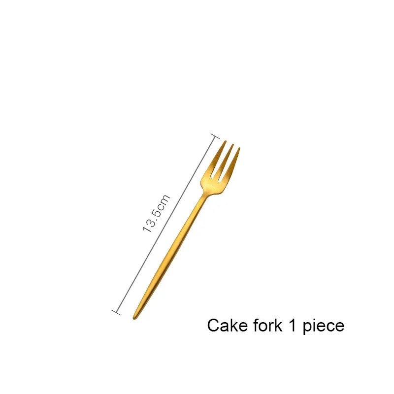 Mattgold 18/10 Edelstahl Luxus Besteck Geschirr Geschirr Messer Löffel Gabel Essstäbchen Besteck Set Spülmaschinenfest - GYLDNE GRÆNSE Gourmet Online Shop