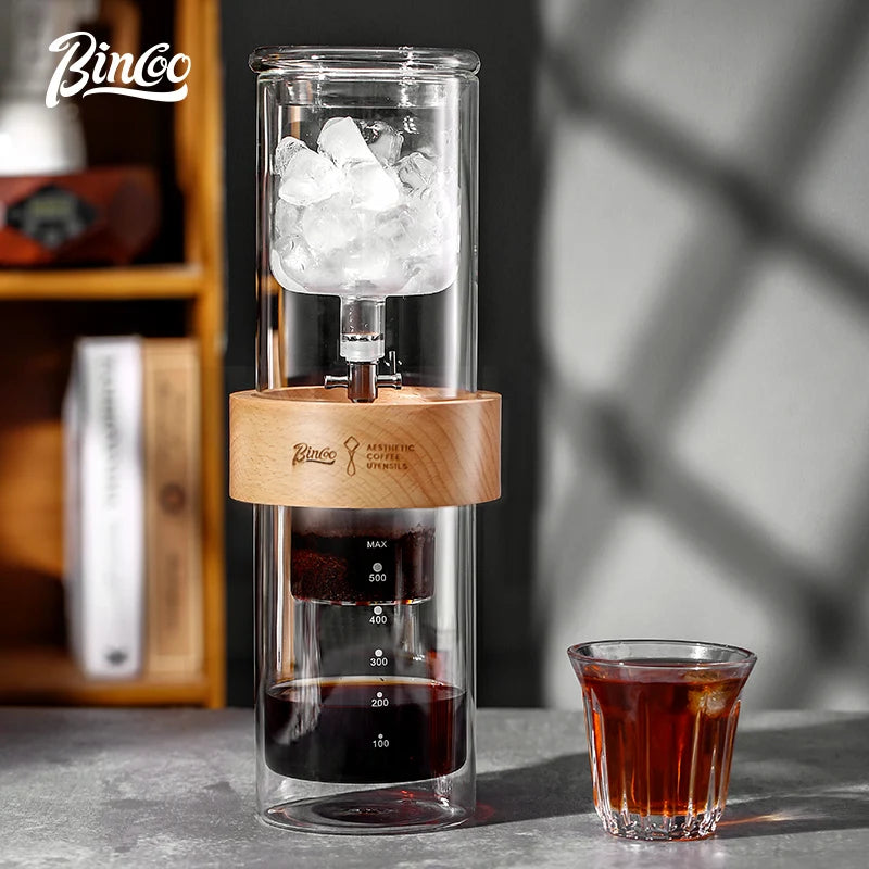 Glas Eis Tropfen Cold Brew Kaffeekanne Tragbare Eiskalte Trinkkaffeemaschine Heimküche Verwendung Gießen über Wasserkocher Abnehmbare Reinigung - GYLDNE GRÆNSE Gourmet Online Shop