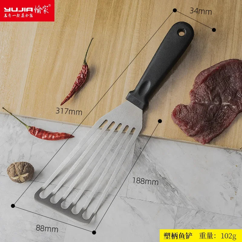 Edelstahl Fischspatel Küche Braten Pfannenwender Steak Pfannenwender Teppanyaki Werkzeug Aal Pfannenwender Mehrzweckpfannenwender - GYLDNE GRÆNSE Gourmet Online Shop