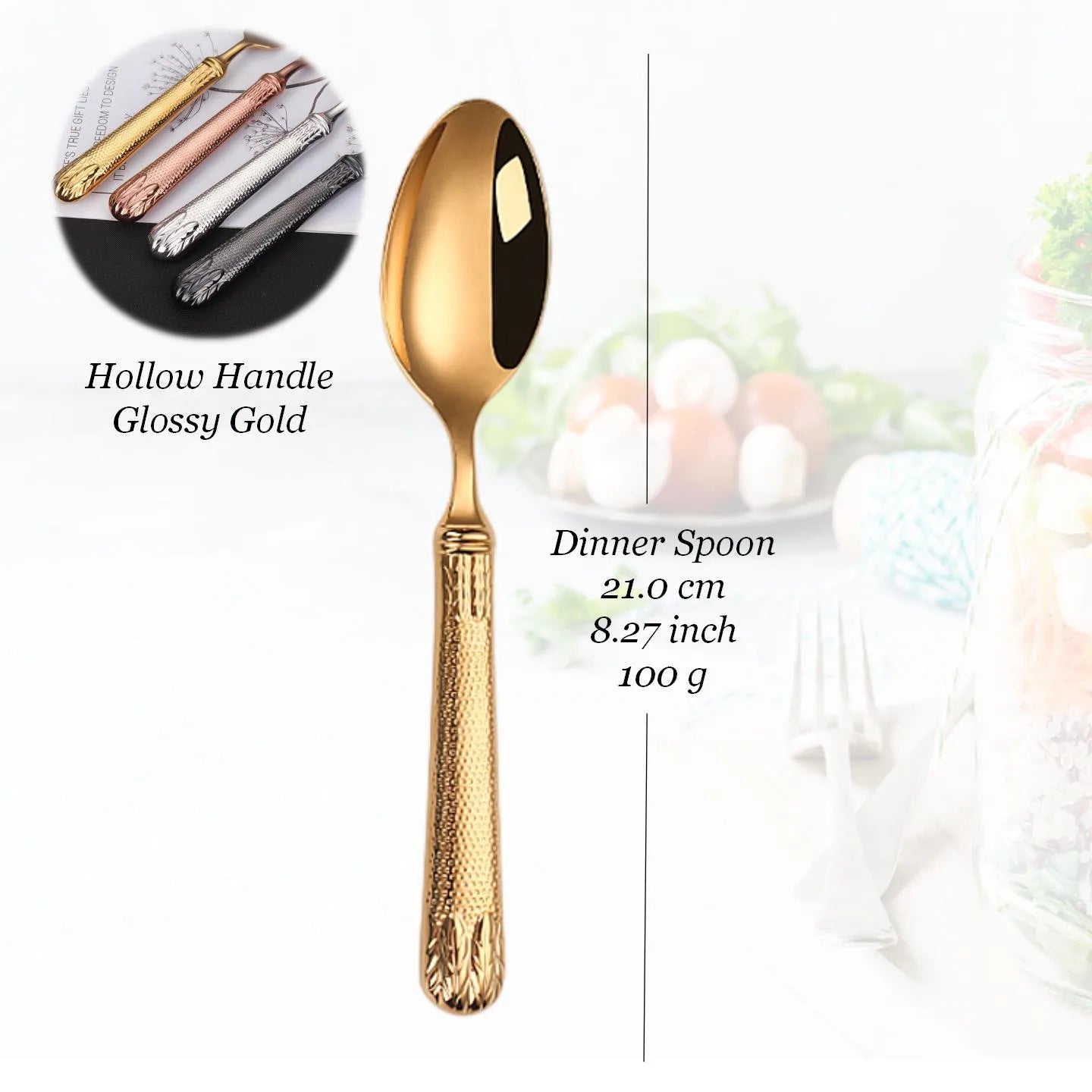 Edelstahl-Besteckset, Besteck mit hohlem Griff, gefertigt von höchster Qualität, 18-10, Luxus-Silberbesteck für die Hochzeit - GYLDNE GRÆNSE Gourmet Online Shop