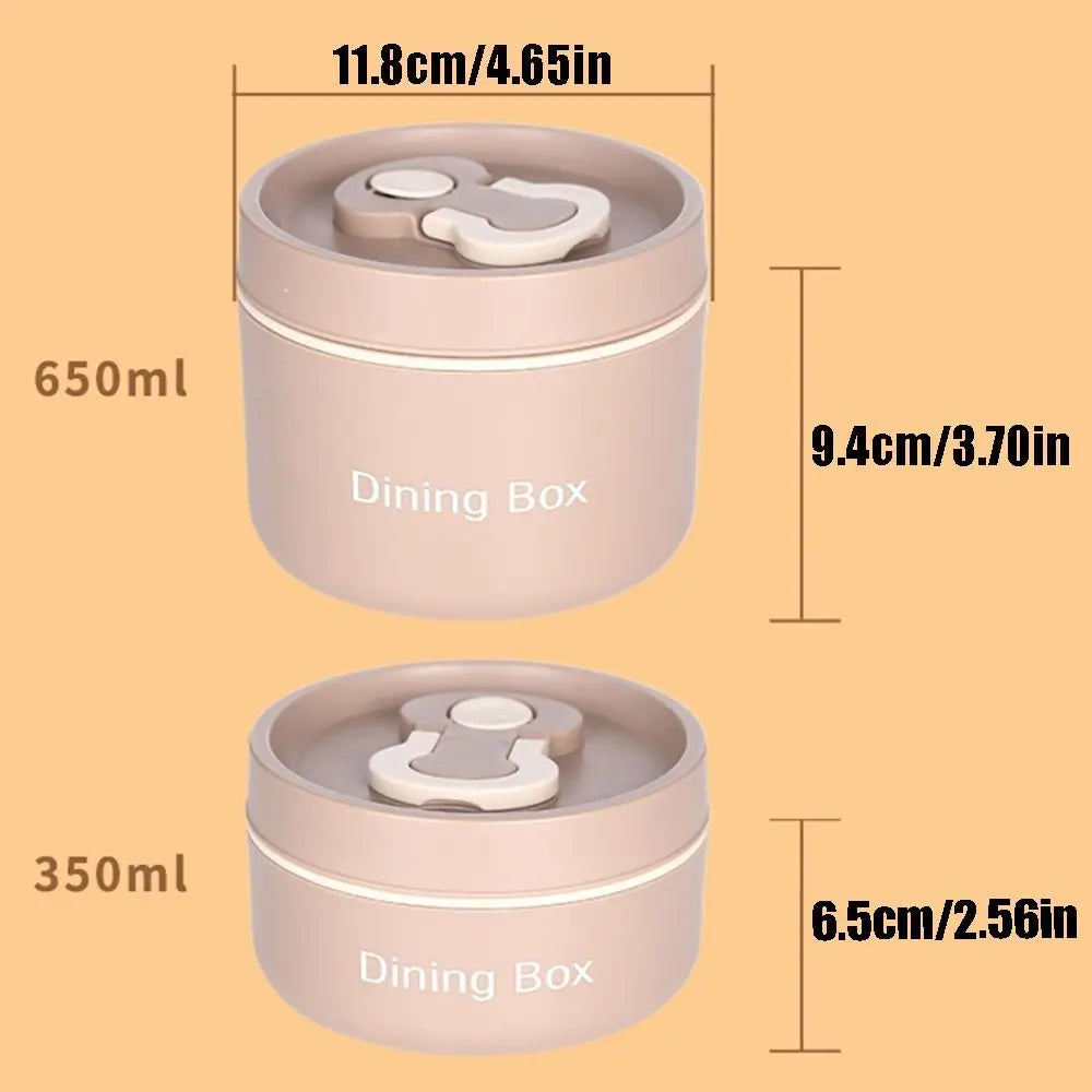 Tragbare Edelstahl-Thermo-Lunchbox 350 ml / 650 ml Runde Essbox Frischhaltefähiger isolierter Lebensmittelbehälter für Kinder - GYLDNE GRÆNSE Gourmet Online Shop