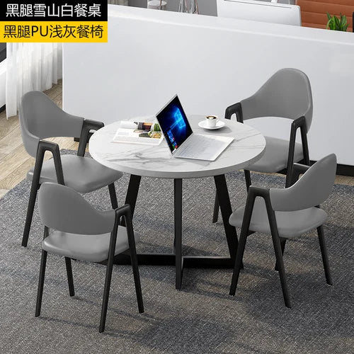 Round Set Dining Tables Living Room Retractable White Luxury Dining Tables Folding Space Savers Mesa Plegable Furniture WW50DT - GYLDNE GRÆNSE Gourmet Online Shop