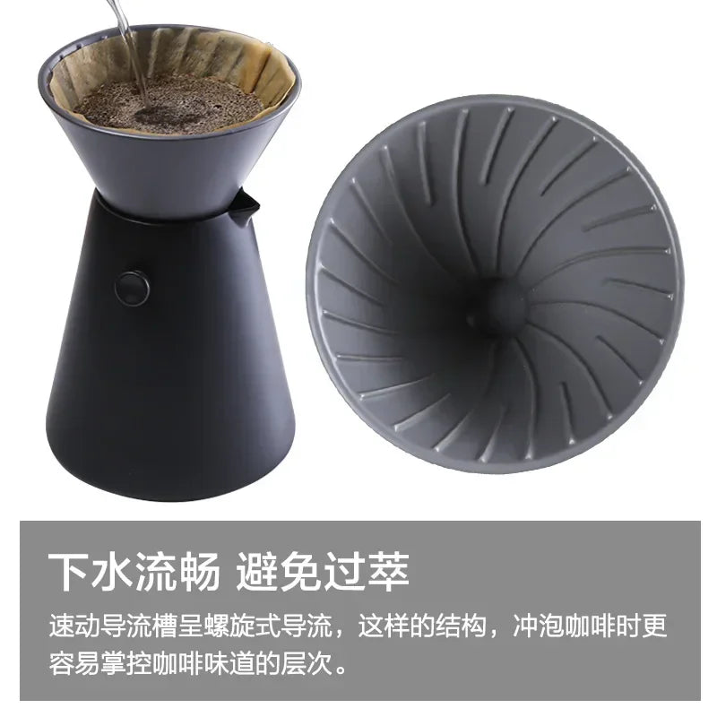 Keramik-Serie Kaffeeserver zum Einschenken von Kaffee und Tee - 600ml/20oz Oval Mikrowellenfest Pyrex Dicker Glaskörper (Schwarz) - GYLDNE GRÆNSE Gourmet Online Shop